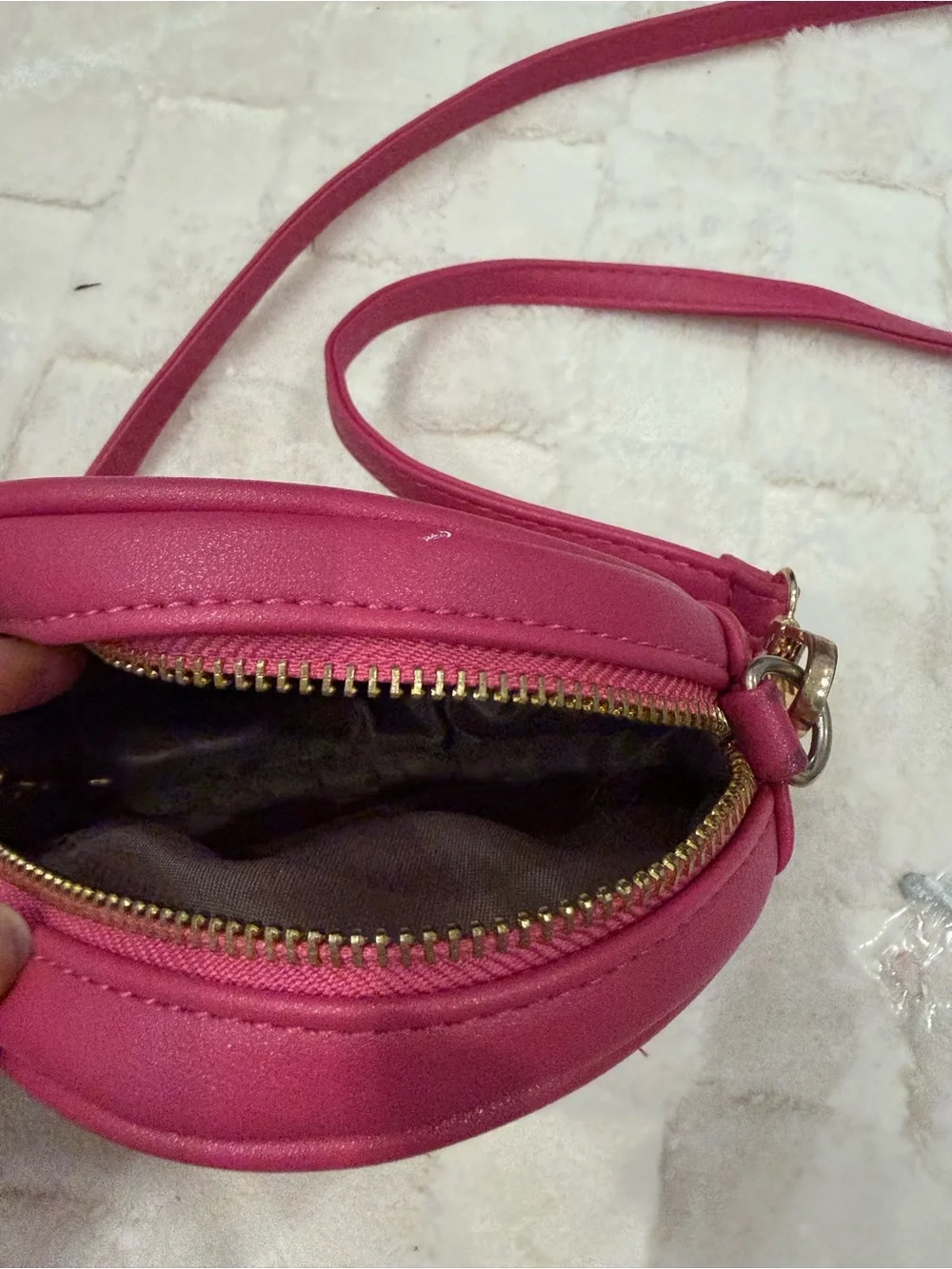 Hot Pink Round Crossbody Bag - Womens Fashion